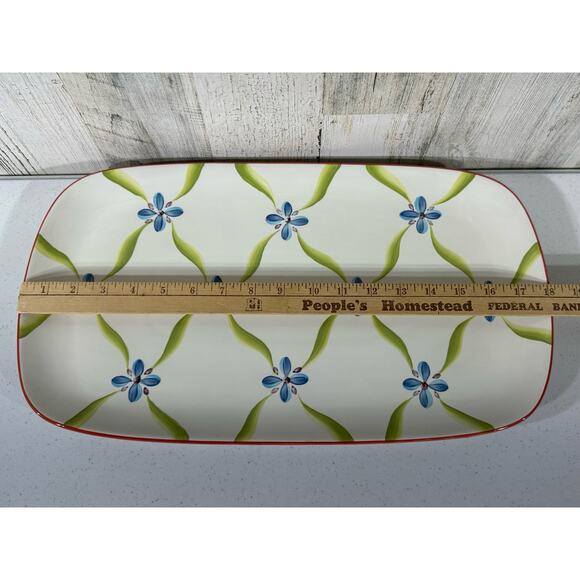 Southern Living at Home Veranda Platter Gail Pittman 18" x 10” Rectangle Floral - Picture 4 of 8